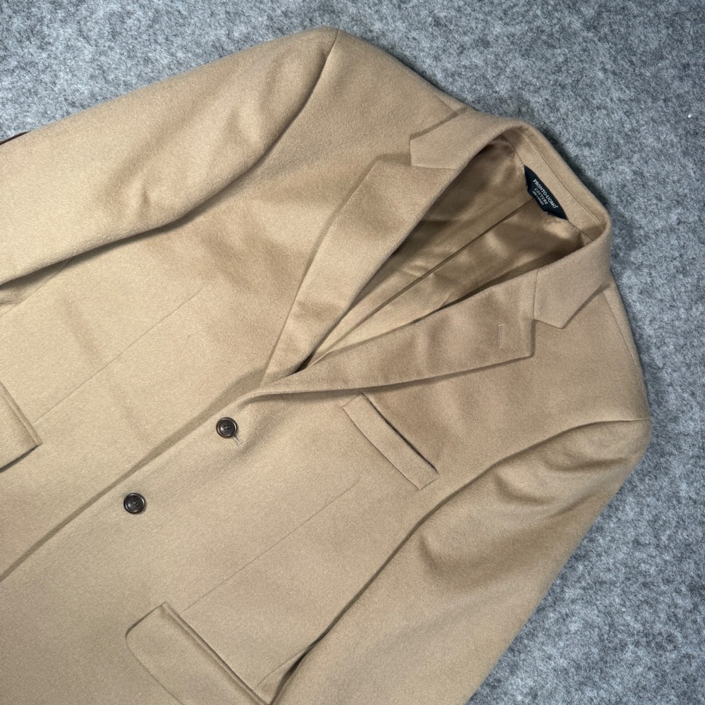 Pronto Uomo Couture 42 Short Tan Wool‎ Silk Cashmere Blazer Elbow Patches Mens